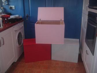 2ft Toy Boxes - Almost Any Colour - Named Lid - Sturdy Build