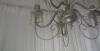 HOUSE SALE - MODERN SILVER 5 ARM CHANDELIER +BULBS