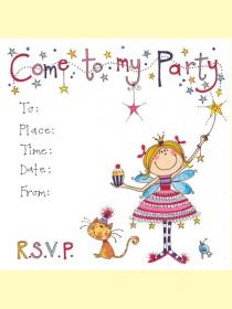 Pack Of 10 Princess Invitations