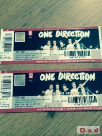 2x one direction tickets