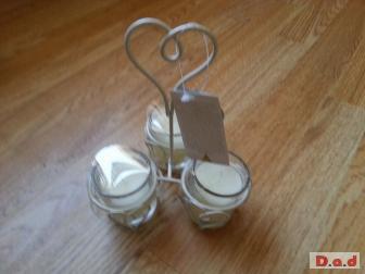 Heart candle holder