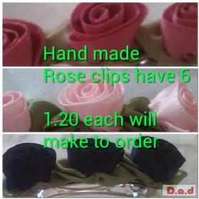 Rose hair clips