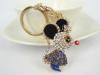B Mouse Keyring Fashion Rhinestone Crystal Charm Pendant Key Bag Chain Gift
