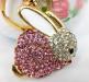 Pink Rabbit Creative Lovely Pendant Cute Crystal Purse Bag Keyring Key Chain