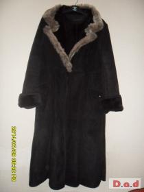 Ladies black suede coat size 18