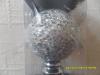 Extendable metal curtain pole with crackle effect finials